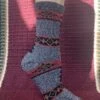 Women’s Grey Socks With Black And Red Aztec 3444-N -Western Cowboy Supplies IMG 2843 scaled e1678122414394