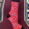 Women’s Red Bandana Print Socks 3434-N -Western Cowboy Supplies IMG 2871 scaled e1678122374197
