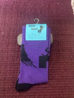 Women’s Black And Purple Checkered Socks With Barrel Racer 3438-N 9 Women’s Black And Purple Checkered Socks With Barrel Racer 3438-N -Western Cowboy Supplies IMG 2872 scaled 1