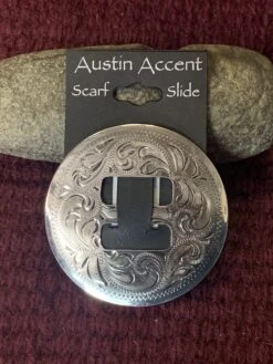 Austin Accents Scarf Slide Round Concho Engraved SS32-2 11 Austin Accents Scarf Slide Round Concho Engraved SS32-2 -Western Cowboy Supplies IMG 2899 scaled 1