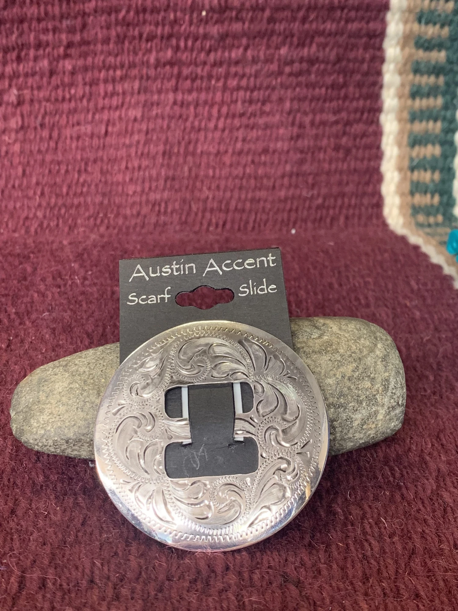 Austin Accents Scarf Slide Round Concho Engraved SS32-2 4 Austin Accents Scarf Slide Round Concho Engraved SS32-2 - Image 2