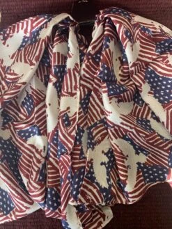 Austin Accents Patterned Americana Wild Rag / Silk Scarf 34″X34″ 11 Austin Accents Patterned Americana Wild Rag / Silk Scarf 34″X34″ -Western Cowboy Supplies IMG 2968 scaled 1