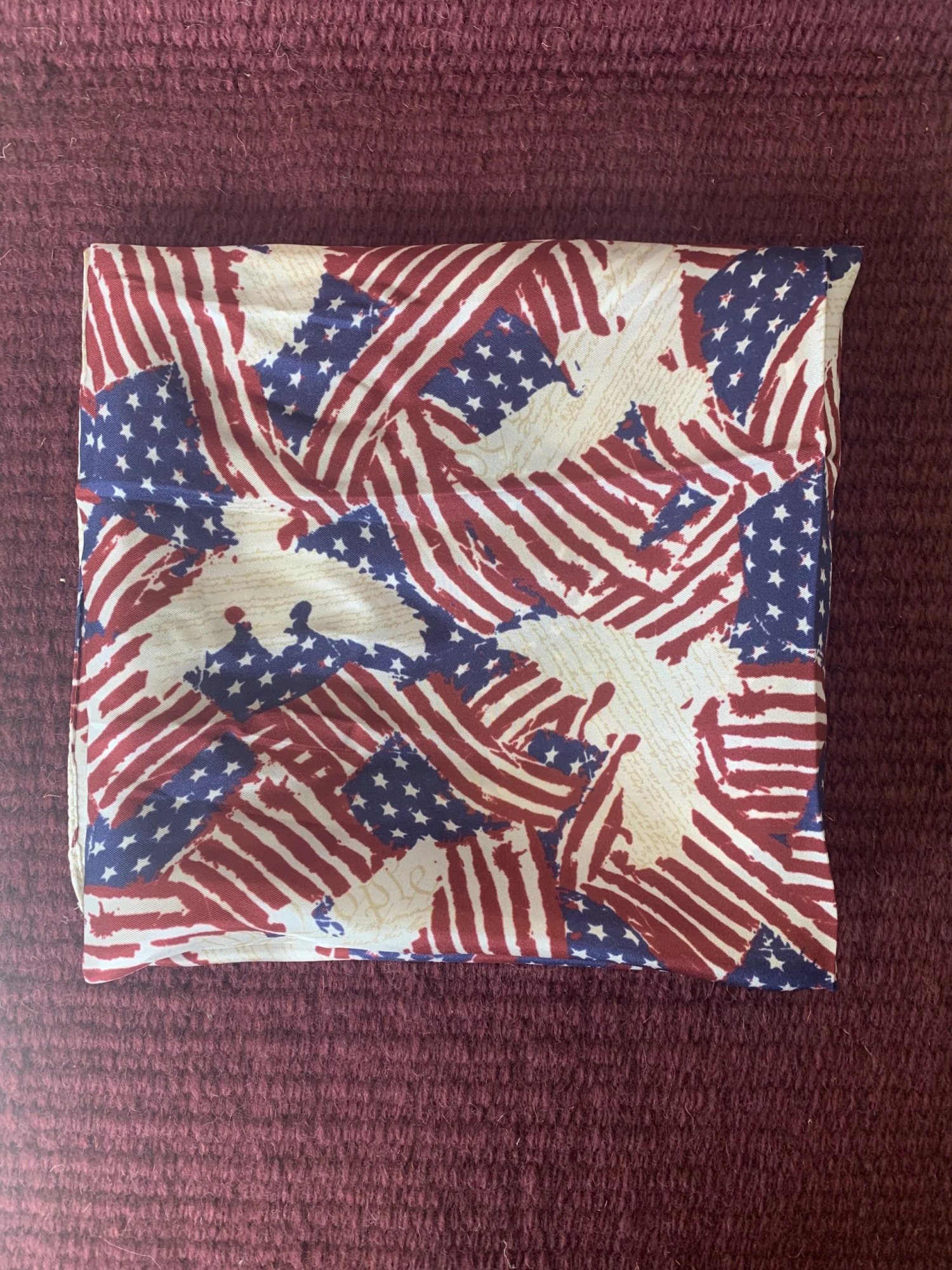 Austin Accents Patterned Americana Wild Rag / Silk Scarf 34″X34″ 4 Austin Accents Patterned Americana Wild Rag / Silk Scarf 34″X34″ - Image 2