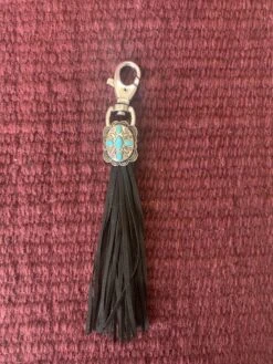 Austin Accents Black Tassel Key Ring Leather With Concho KC-54 -Western Cowboy Supplies IMG 2989 scaled 1