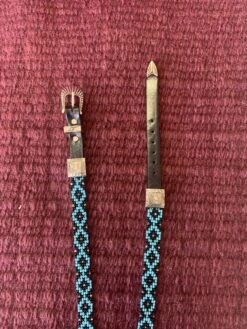 Austin Accent Turquoise/Black Beaded Buckle Hatband BS12-BK -Western Cowboy Supplies IMG 3031 scaled 1
