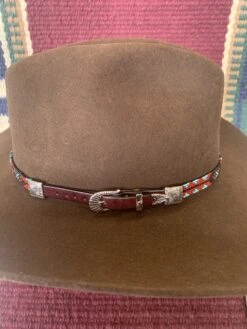 Austin Accent Black/Red/Turq Beaded Buckle Hatband BS12-BK -Western Cowboy Supplies IMG 3038 scaled 1