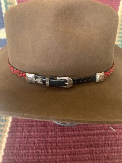 Austin Accent Black/Red Beaded Buckle Hatband BS12-BK -Western Cowboy Supplies IMG 3047 scaled 1