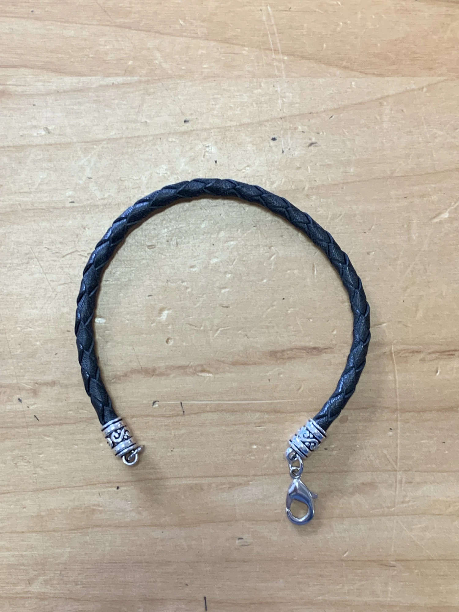 Austin Accents Round Leather Braid Bracelet Black HH83L 4 Austin Accents Round Leather Braid Bracelet Black HH83L - Image 2