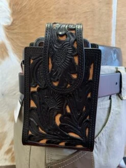 Austin Accents Leather Filigree Design Phone Case CP-03 Black -Western Cowboy Supplies IMG 3207 scaled 1