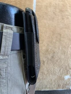 Austin Accents Leather Aztec Design Phone Case CP-05 Black -Western Cowboy Supplies IMG 3214 scaled 1