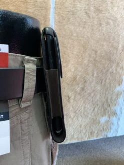 Austin Accents Leather Aztec Phone Case CP-05 Brown -Western Cowboy Supplies IMG 3222 scaled 1