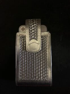 Austin Accents Leather Basket Weave Phone Case CP-01 Black