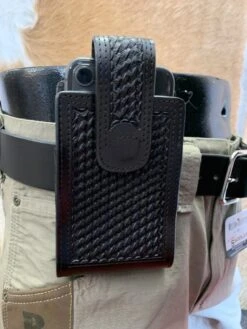 Austin Accents Leather Basket Weave Phone Case CP-01 Black 8 Austin Accents Leather Basket Weave Phone Case CP-01 Black -Western Cowboy Supplies IMG 3228 scaled 1