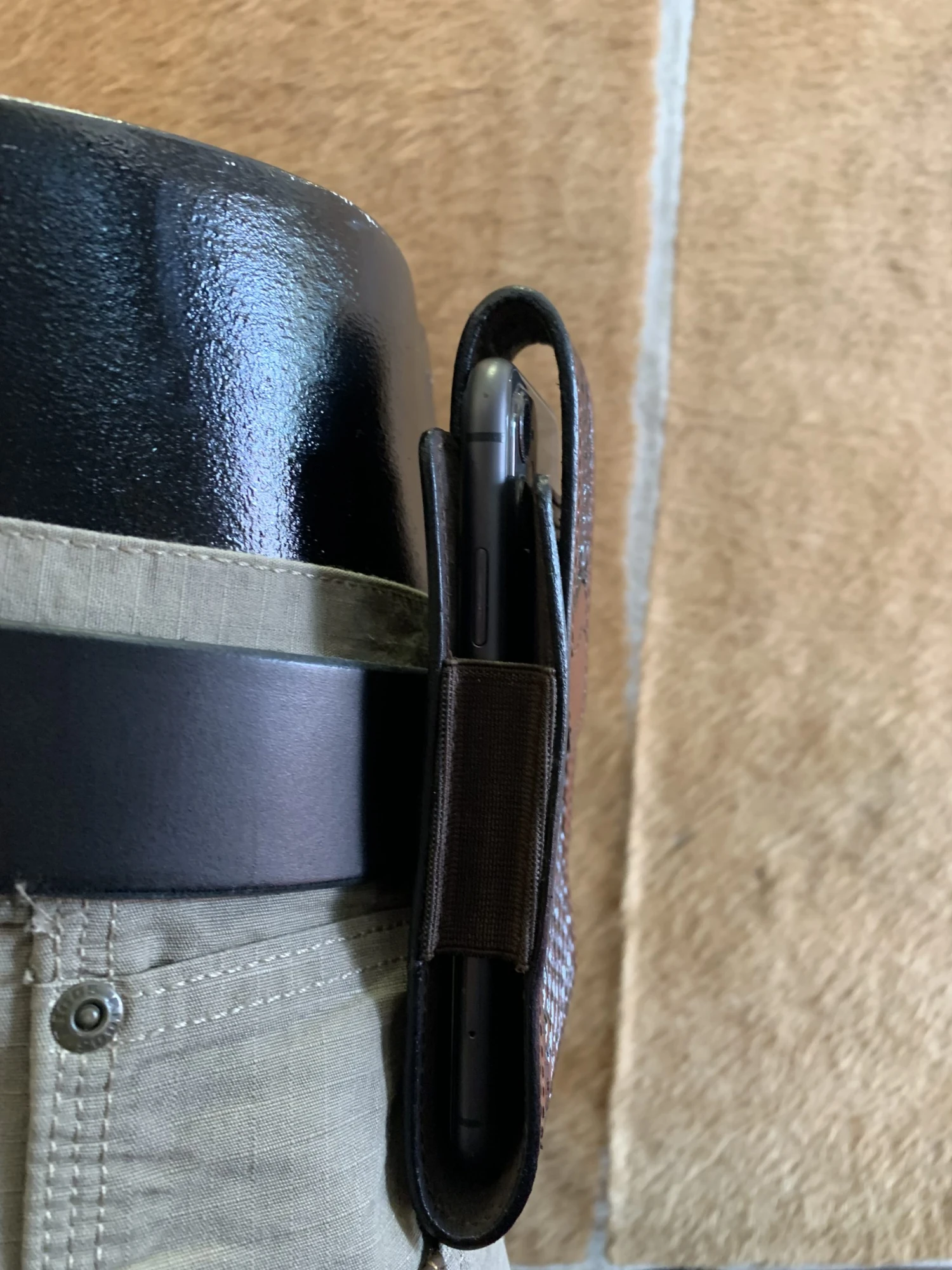 Austin Accents Leather Basket Weave Phone Case CP-01 Brown 5 Austin Accents Leather Basket Weave Phone Case CP-01 Brown - Image 3