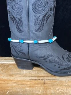 Austin Accents Turquoise & White Bone Boot Bracelet BBR-13 -Western Cowboy Supplies IMG 3307 scaled 1