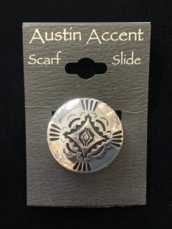 Austin Accents SS30 Round Scarf Slide With Southwest Design  -Western Cowboy Supplies IMG 3375 scaled 1