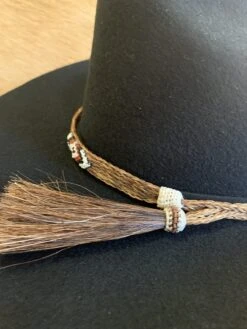 Austin Accent HH49-L Beaded Horse Hair 5 Strand Brown Hat Band -Western Cowboy Supplies IMG 3446 scaled 1