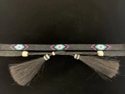 Austin Accent HH49-J Beaded Horse Hair 5 Strand Black Hat Band