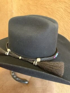 Austin Accent HH49-J Beaded Horse Hair 5 Strand Black Hat Band -Western Cowboy Supplies IMG 3457 scaled 1