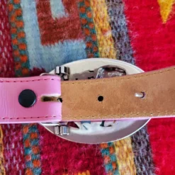 Girl’s Pink Lil Beauty Belt C30201 -Western Cowboy Supplies Kid sLeatherBelt PinkLilBeauty byJustin 3 720x