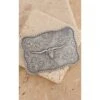 M&F Nocona Longhorn Head Rectangle Scalloped Belt Buckle 37228 -Western Cowboy Supplies MF37228 1