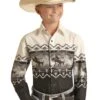 Boys Panhandle PHBSOSR0MU Running Horse Western Border Shirt -Western Cowboy Supplies PHBSOSR0MUZ