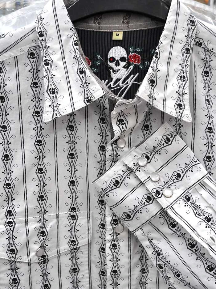 Scully Men’s Long Sleeve Skull Stripe PS-093 8 Scully Men’s Long Sleeve Skull Stripe PS-093 - Image 6