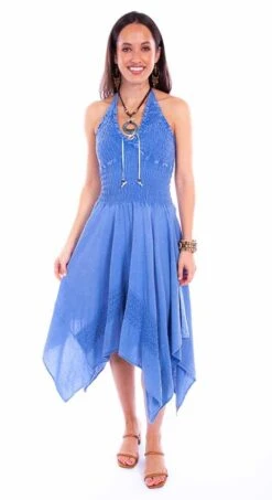 Scully Women’s Blue Halter Dress PSL-270 -Western Cowboy Supplies PSL 270 preview 1