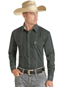 Geo Print Snap Shirt PSMSOSR0LW