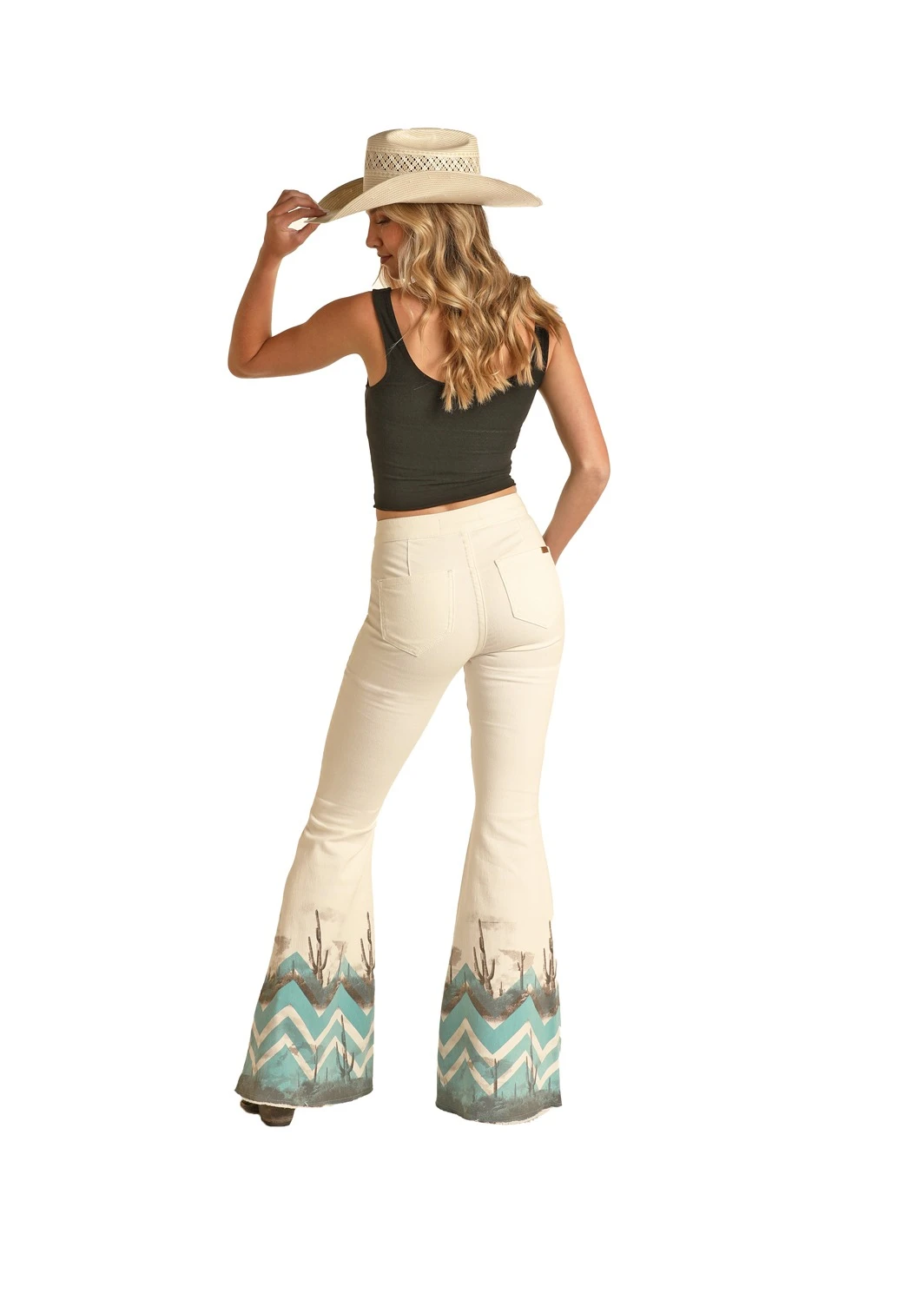 Panhandle RRWD7PRYW7 Cactus Button Bell Bottom 3 Panhandle RRWD7PRYW7 Cactus Button Bell Bottom