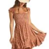 Panhandle RRWRD0R0V3 Floral Off Shoulder Dress 2 Panhandle RRWRD0R0V3 Floral Off Shoulder Dress -Western Cowboy Supplies RRWRD0R0V3Z