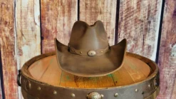 Roxbury Leather Hat By Stetson TRROXB-8434 -Western Cowboy Supplies ShapeableLeatherHat the Roxbury byStetson