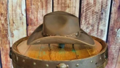 Roxbury Leather Hat By Stetson TRROXB-8434 -Western Cowboy Supplies ShapeableLeatherHat the Roxbury byStetson 1