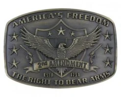 America’s Freedom 2nd Amendment Belt Buckle A272 9 America’s Freedom 2nd Amendment Belt Buckle A272 -Western Cowboy Supplies a272 1