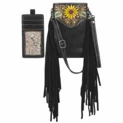 Nocona Norma Cell Phone Crossbody Sunflower Black N770008101