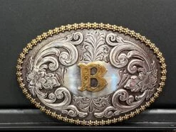 Oval Initial Buckle 37072 22 Oval Initial Buckle 37072 -Western Cowboy Supplies b