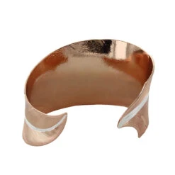 Sunlit Aspects Copper And Silver Feather Cuff Bracelet BC2319RGD 8 Sunlit Aspects Copper And Silver Feather Cuff Bracelet BC2319RGD -Western Cowboy Supplies bc2319rgd inside