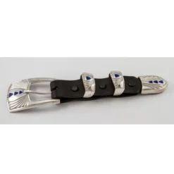 4 Piece Inlay Jewelry Silver Ranger Buckle Set BK2014