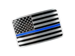 Thin Blue Line Flag Belt Buckle A644TBL -Western Cowboy Supplies buckletbl1 scaled 1