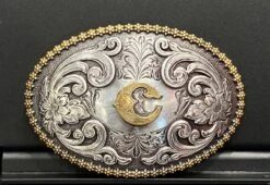 Oval Initial Buckle 37072 23 Oval Initial Buckle 37072 -Western Cowboy Supplies c