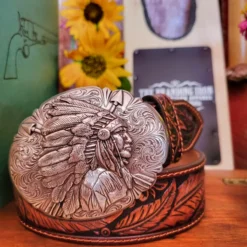 Tony Lama Mens Western Ol’ Chief Belt C13704 -Western Cowboy Supplies c13704 buckle