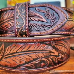 Tony Lama Mens Western Ol’ Chief Belt C13704 -Western Cowboy Supplies c13704 close up