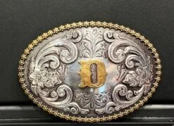 Oval Initial Buckle 37072 24 Oval Initial Buckle 37072 -Western Cowboy Supplies d