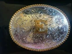Oval Initial Buckle 37072 25 Oval Initial Buckle 37072 -Western Cowboy Supplies e 1