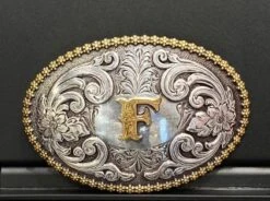 Oval Initial Buckle 37072 26 Oval Initial Buckle 37072 -Western Cowboy Supplies f