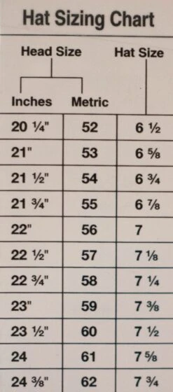 Stetson Buffalo Apache 19 Stetson Buffalo Apache -Western Cowboy Supplies hatsizingchart