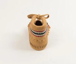 Minnetonka Moccasin Infant Bootie 1101 -Western Cowboy Supplies infants boots braid tan 1101 04