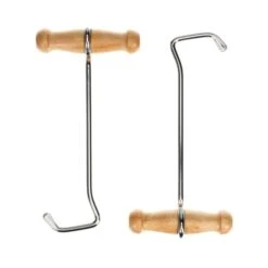 M&F Short Boot Hooks With Natural Handle 04024 -Western Cowboy Supplies m f 65 boot hooks 04024