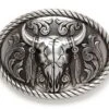 Steer Skull With Feathers Buckle 37030 2 Steer Skull With Feathers Buckle 37030 -Western Cowboy Supplies m f.buckle.37030 2000x steer skull with feathers