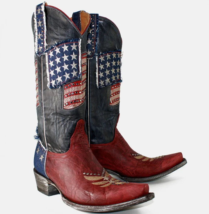 Ladies Old Gringo Edith Red, White & Blue Womens Boots L3672-5